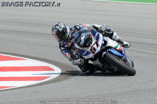 2010-06-26 Misano 2776 Carro - Superbike - Free Practice - Lorenzo Lanzi - Ducati 1098R
